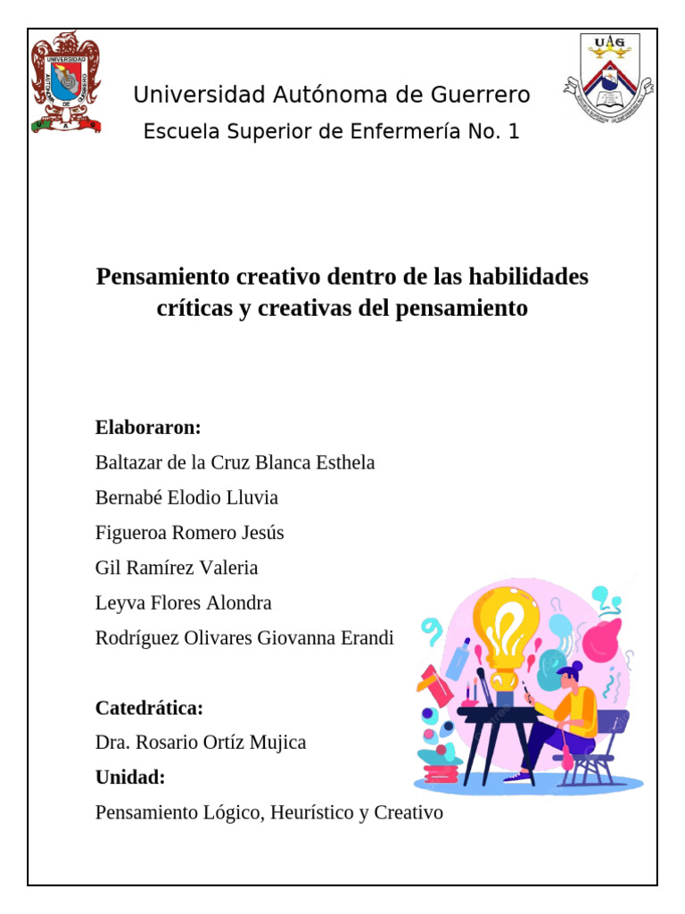 Pensamiento Creativo | PDF | Creatividad | Crecimiento personal y ...