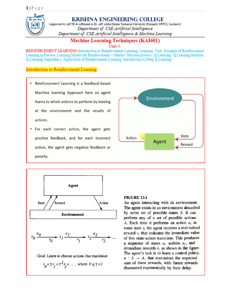 Reinforcement Learning Techniques Overview | PDF | Computing ...