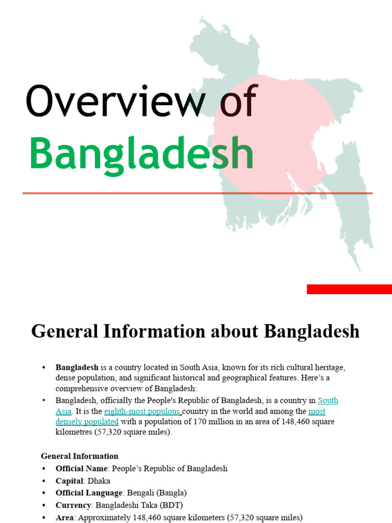 Overview of Bangladesh | PDF | Bangladesh | Travel