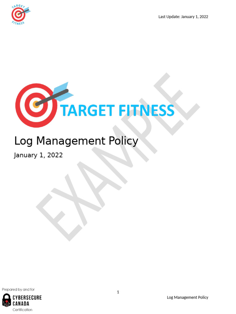 Log Management Policy Example PDF