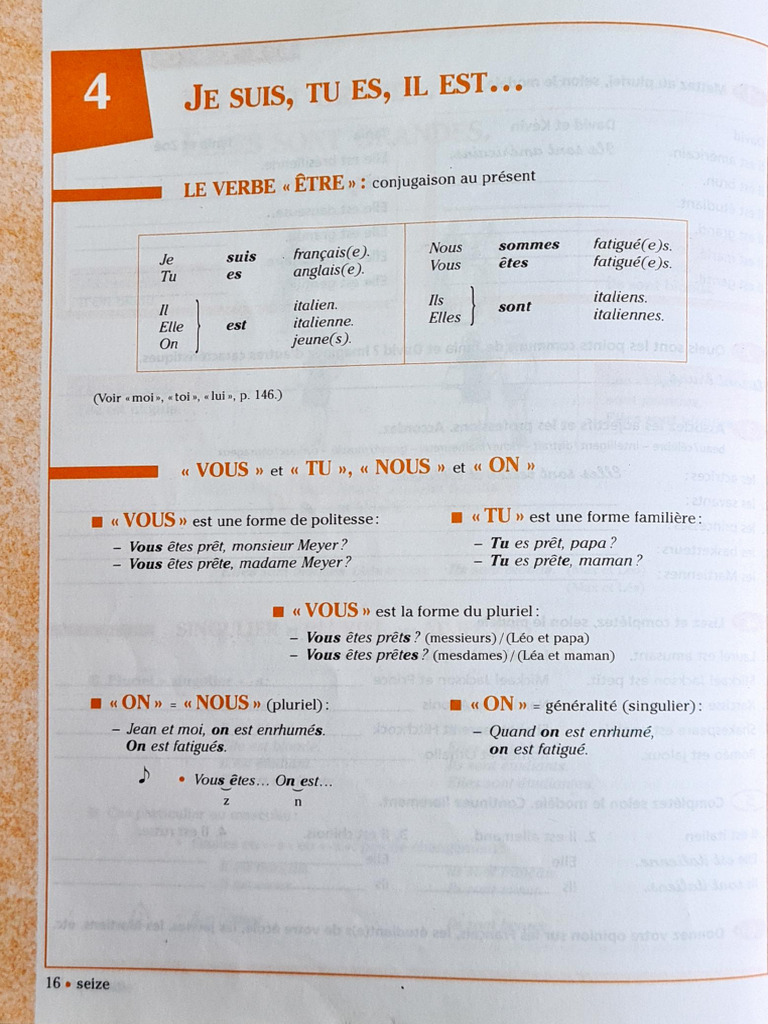 Être, Verbes en - Er Au Présent | PDF
