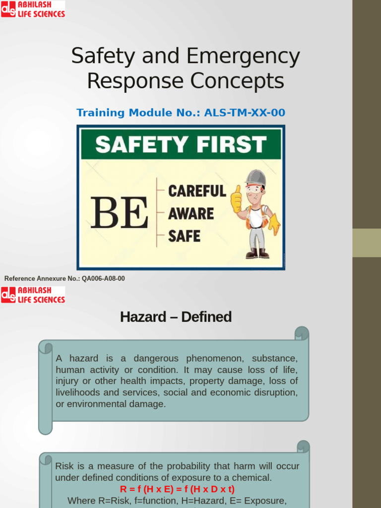 Safety and Emergency Response Concepts | PDF
