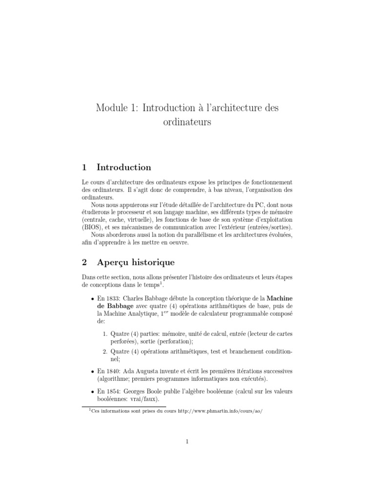 Cours inf1427 module 1 pdf