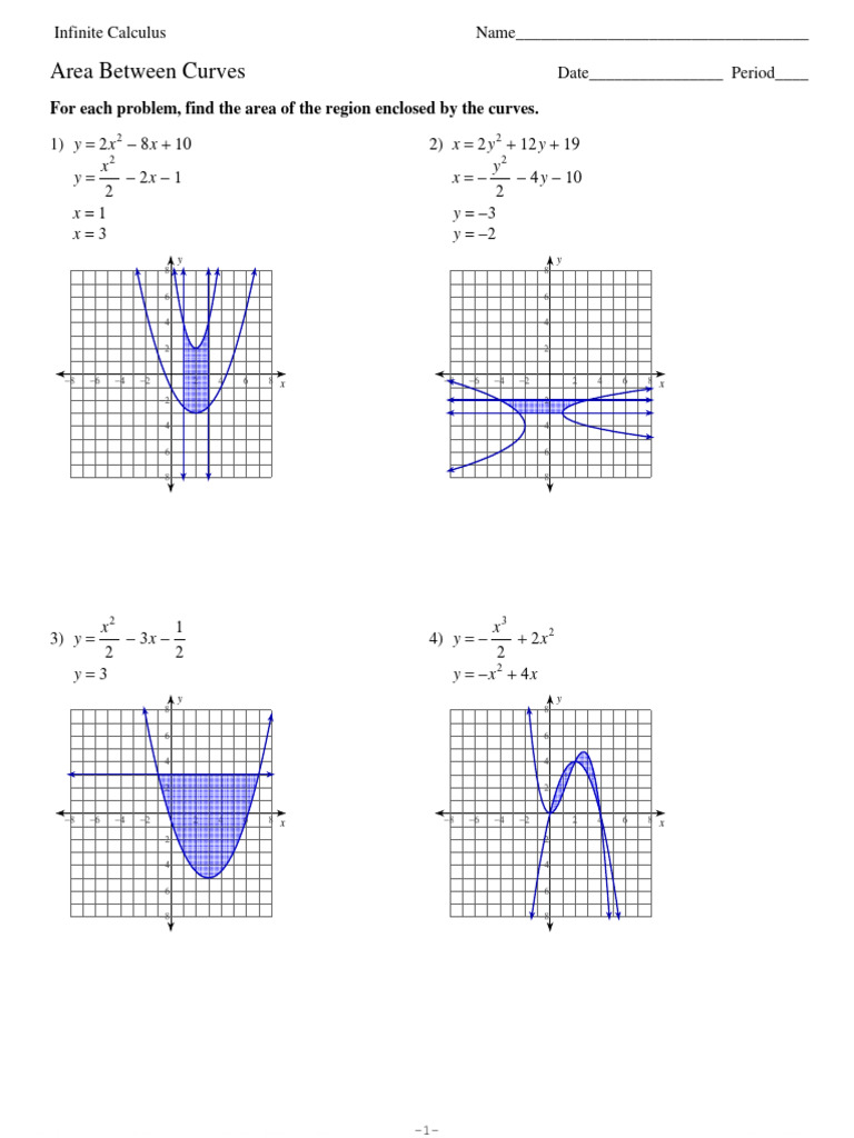 Area Between Curves | PDF