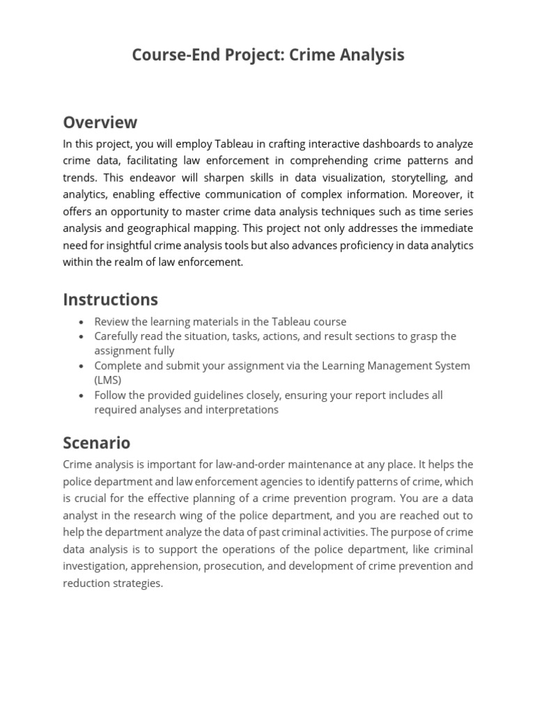 Crime Analysis Problem Pdf