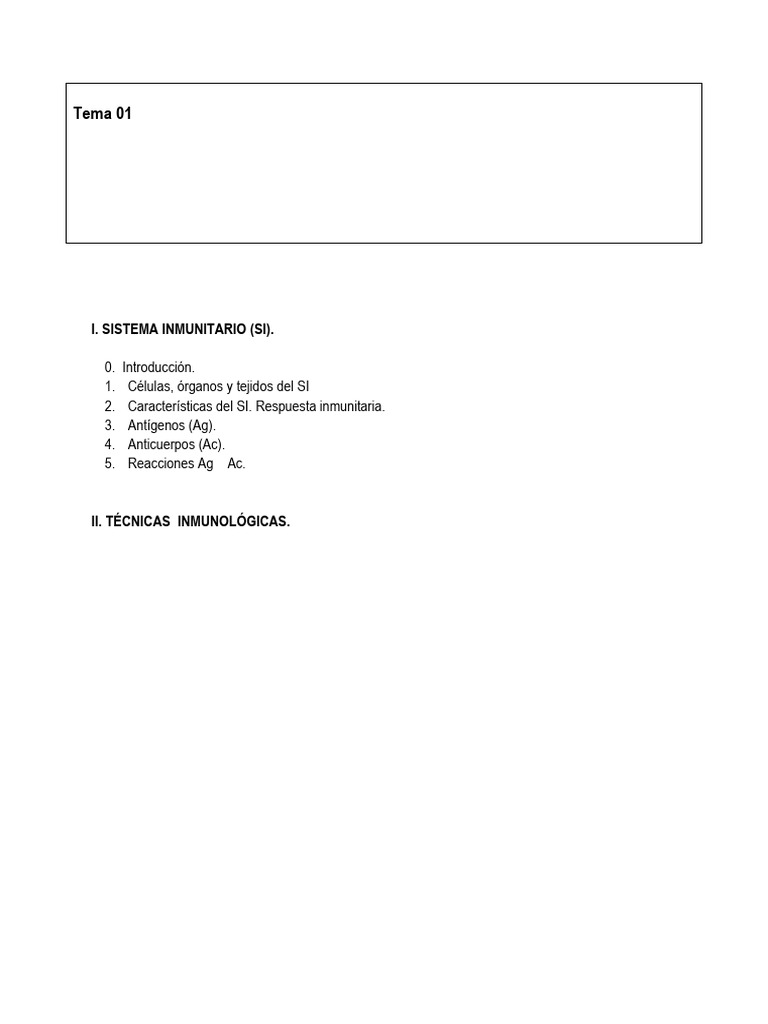 Tema 1 Inmunología Pdf