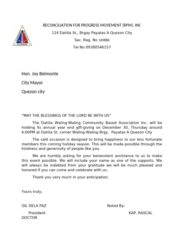 Solicitation Letter | PDF