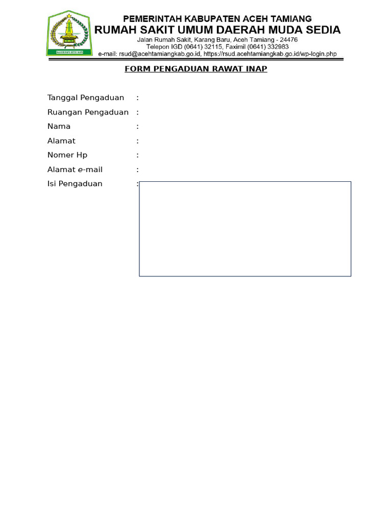 Form Pengaduan | PDF