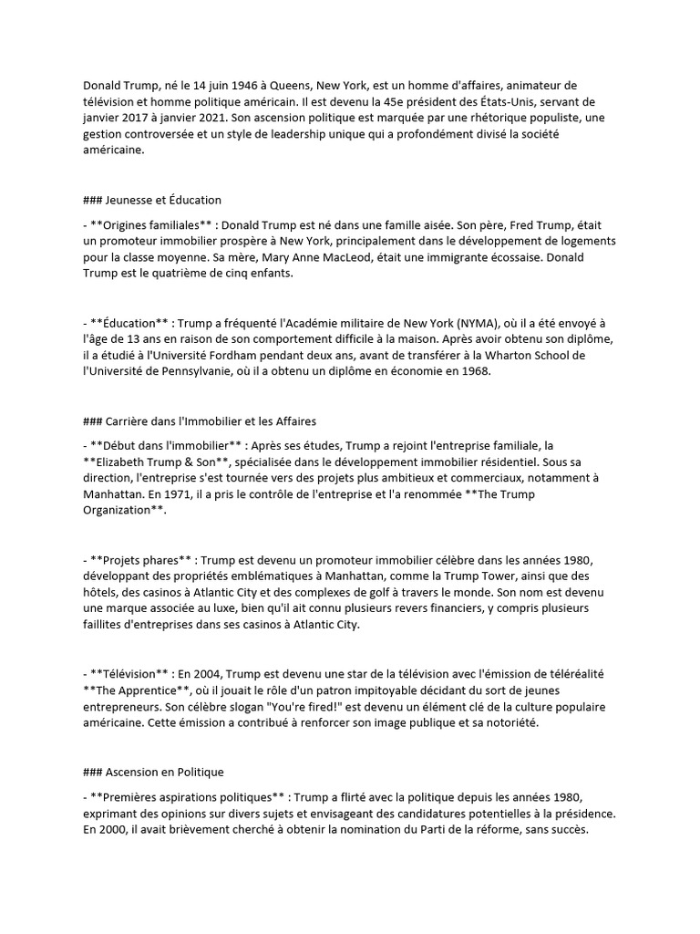 Donald Trump Pdf