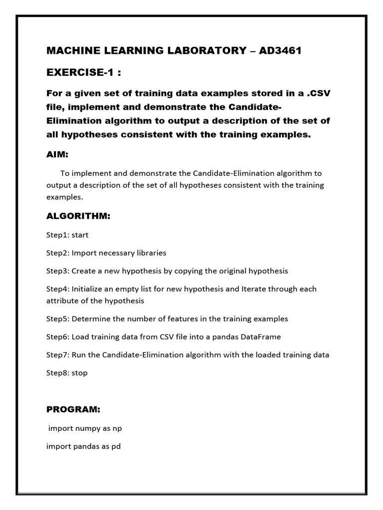 ML Manual | PDF