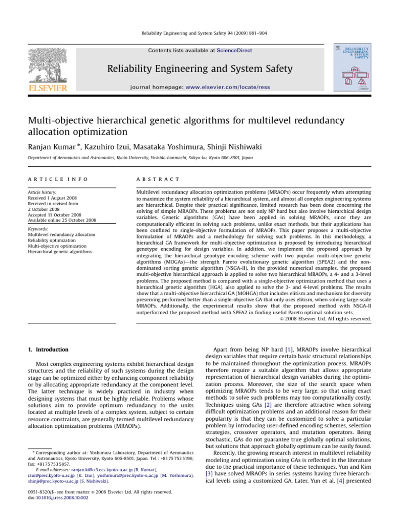 Multi-Objective Hierarchical Genetic Algoriths | PDF