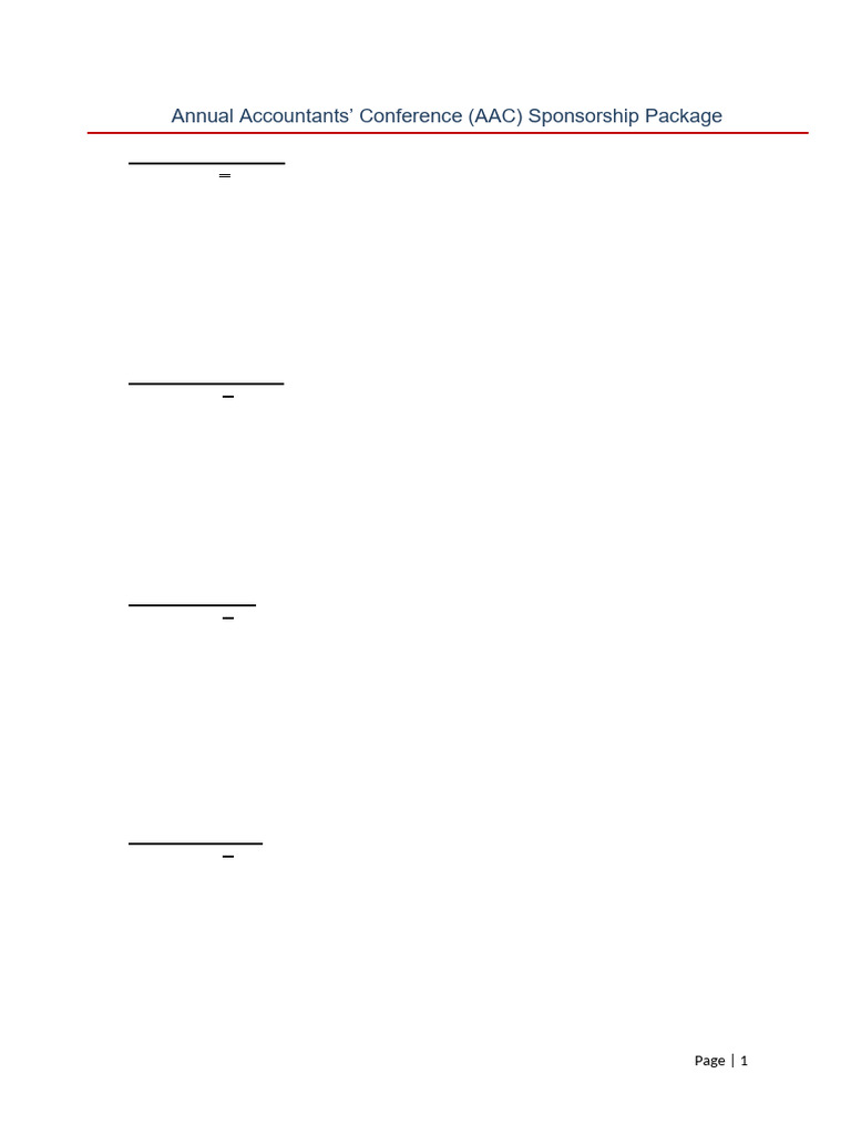 54th Aac Sponsorship Package Pdf