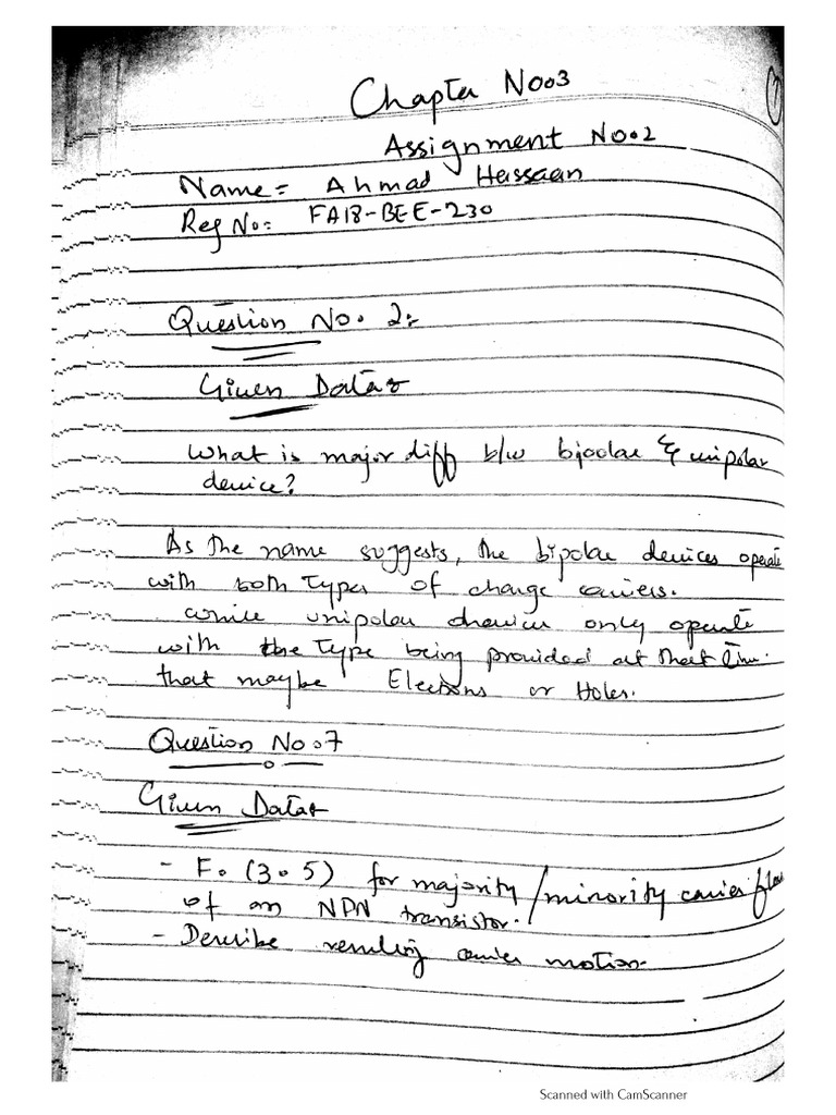 Electronics 1 Assignment 2 | PDF