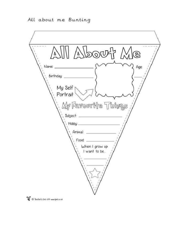 All About Me Bunting | PDF