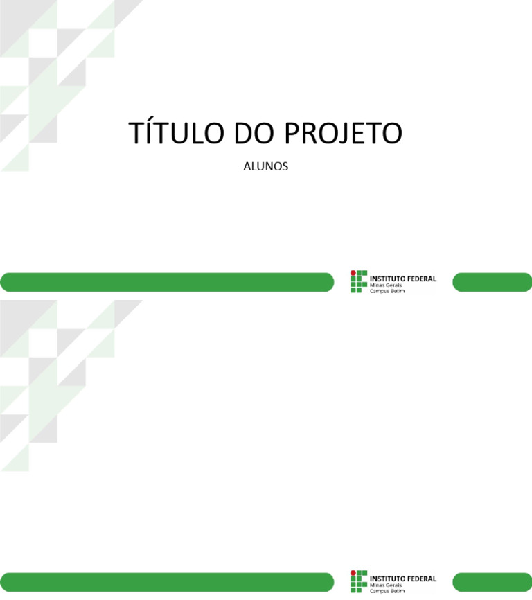Modelo de Apresentação Ifmg | PDF