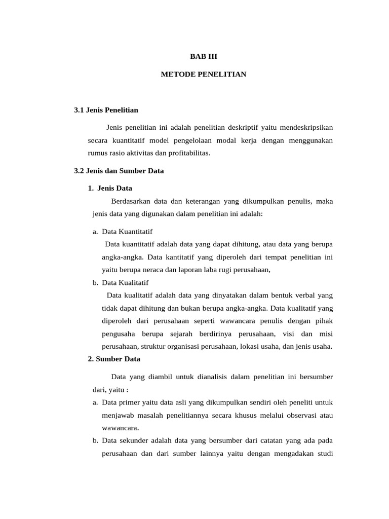Bab Iii | PDF