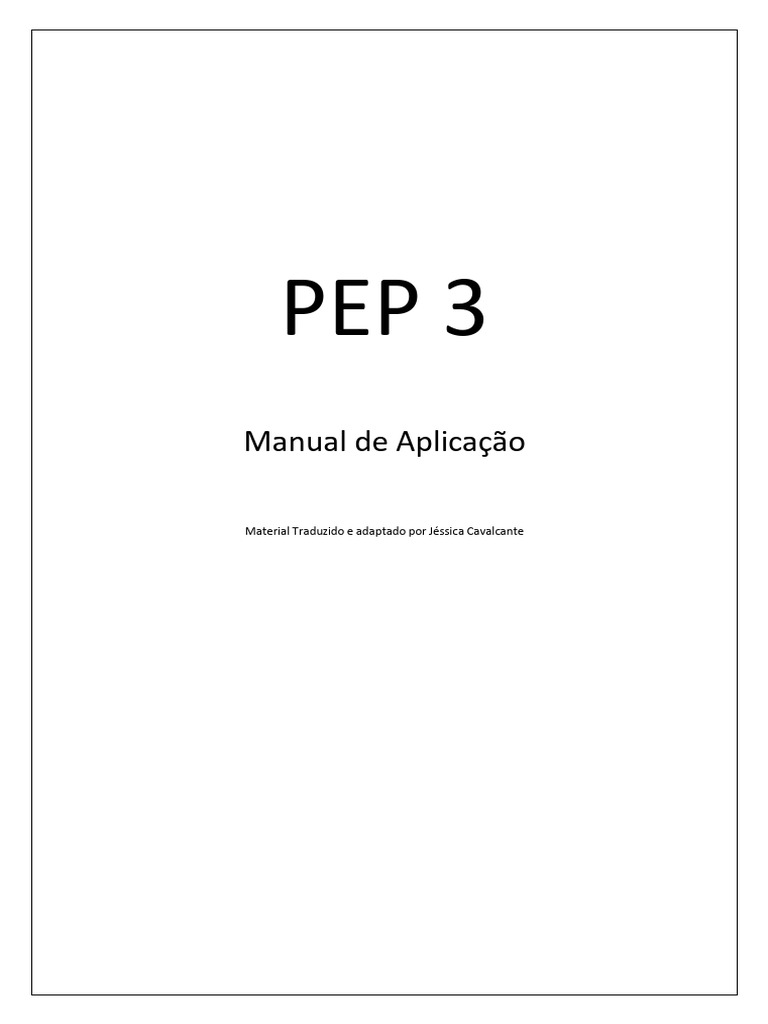Manual Pep 3 | PDF