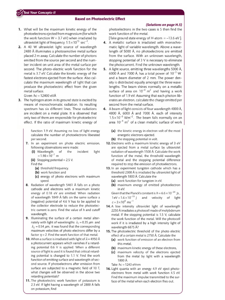 PEE Numericals | PDF