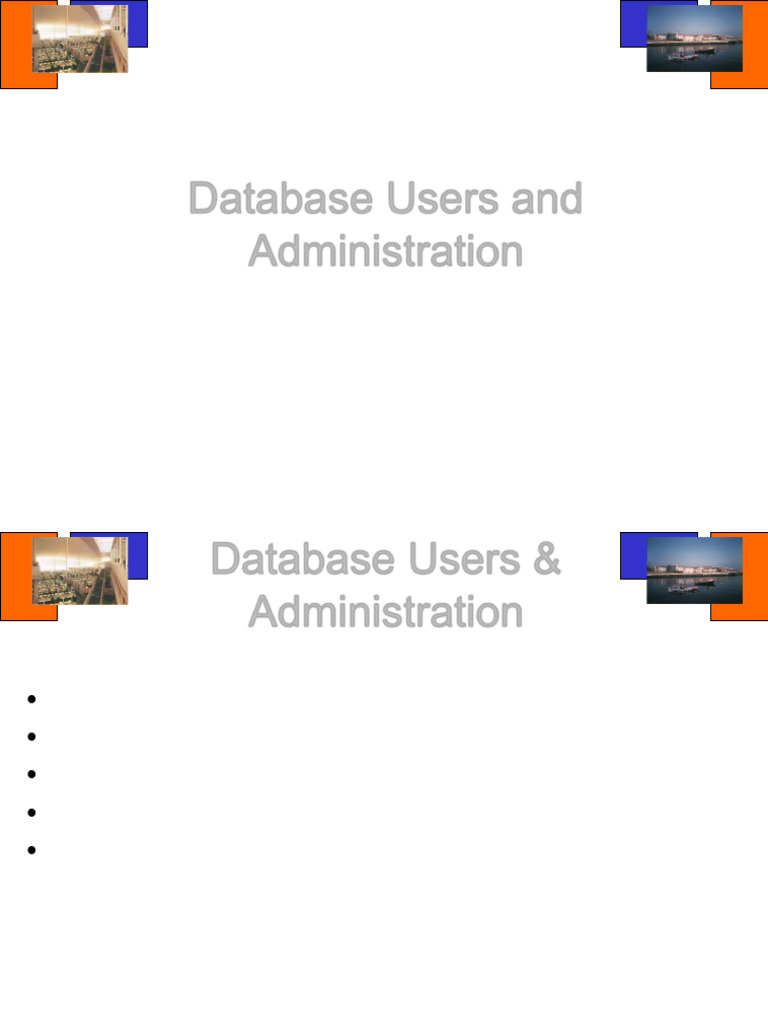 Session 6 Database Users And Administration Pdf 