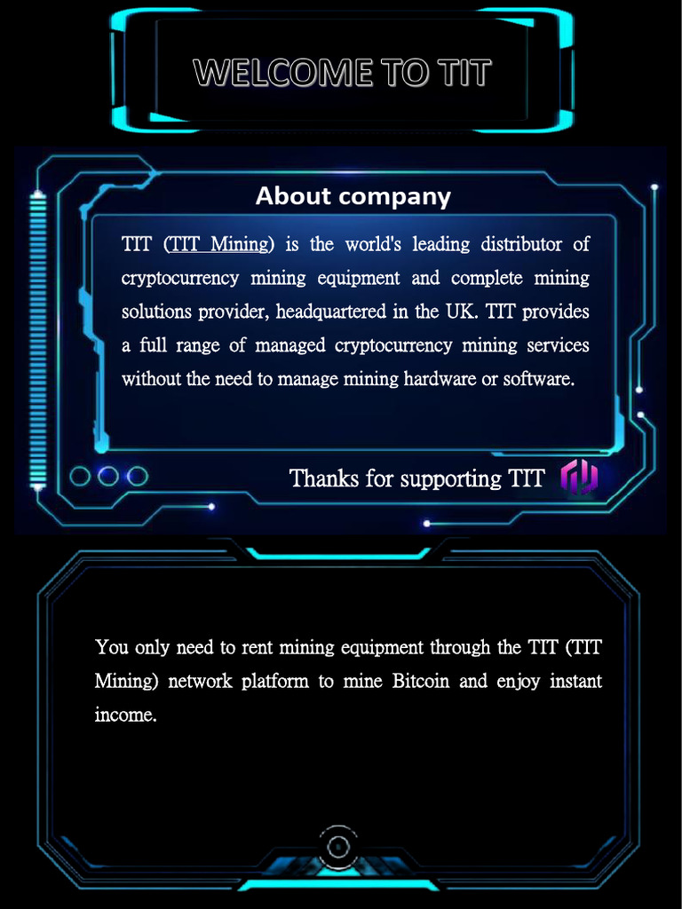 TIT Mining: Rent Crypto Equipment & Earn | PDF | Cryptocurrency | Money