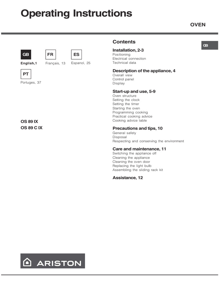 Os 89 Instruction Manual | PDF