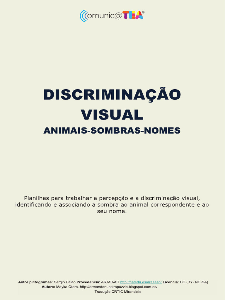 Discriminação Visual Animais Pdf