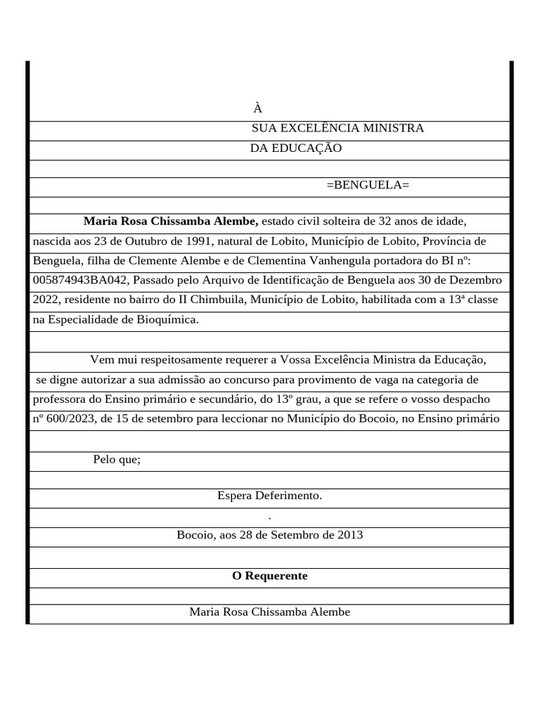Requerimento em 25 Linhas | PDF