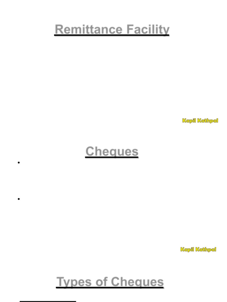 09 Cheque, Draft, RTGS, NEFT & Clearing | PDF