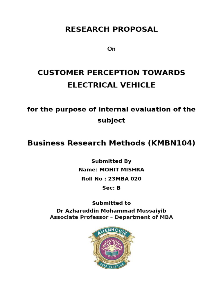 Customer Perception To Ev | PDF | Electric Vehicle | Perception