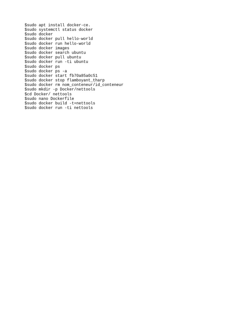 Les Commandes Docker | PDF