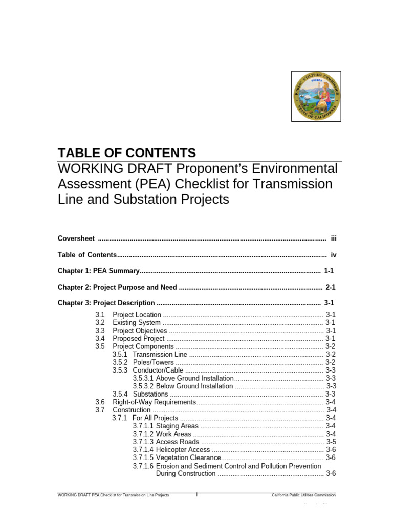 PEA Checklist for Transmission Projects | PDF | Road | Electrical ...
