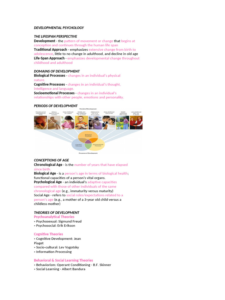 Lifespan Developmental Psychology Overview | PDF | Adolescence ...