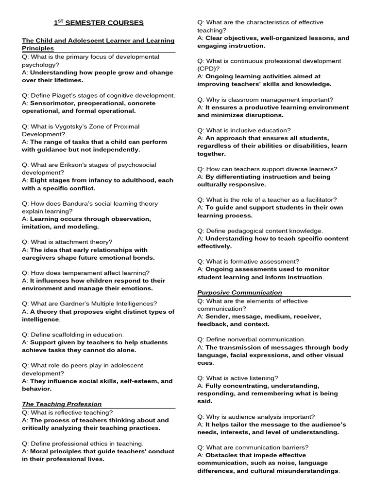 1st Compre Exam (Reviewer) | PDF