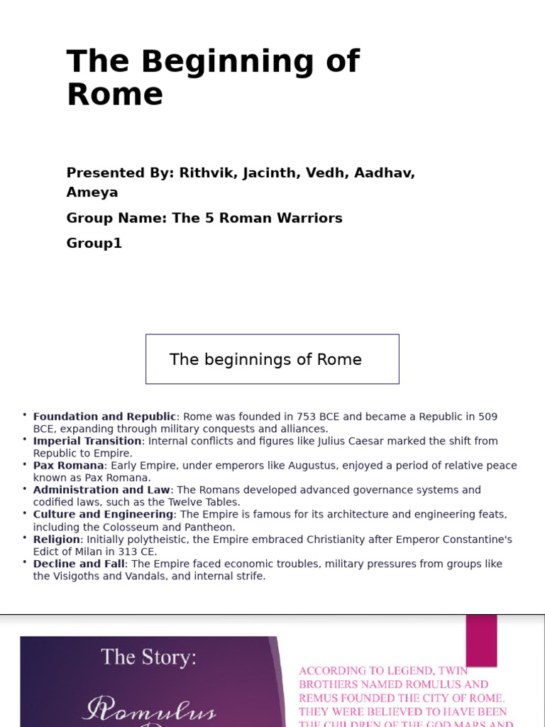 The Begining of Rome | PDF