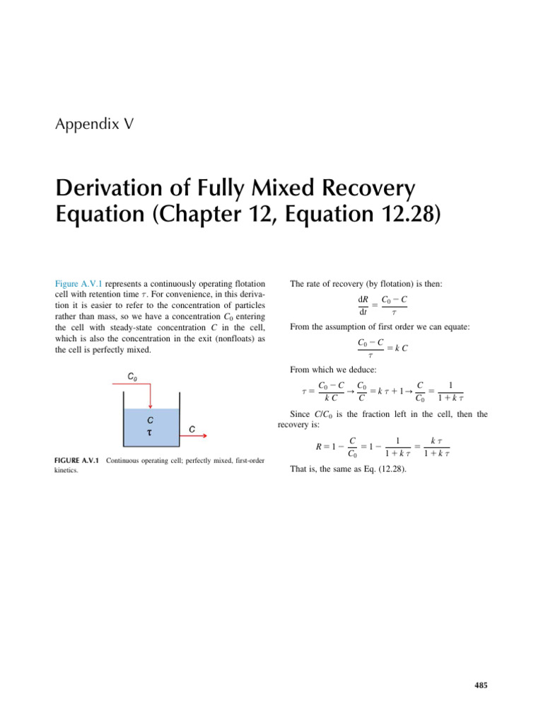 Appendix V - Derivation of Fully Mixed Recovery Eq - 2016 - Wills ...