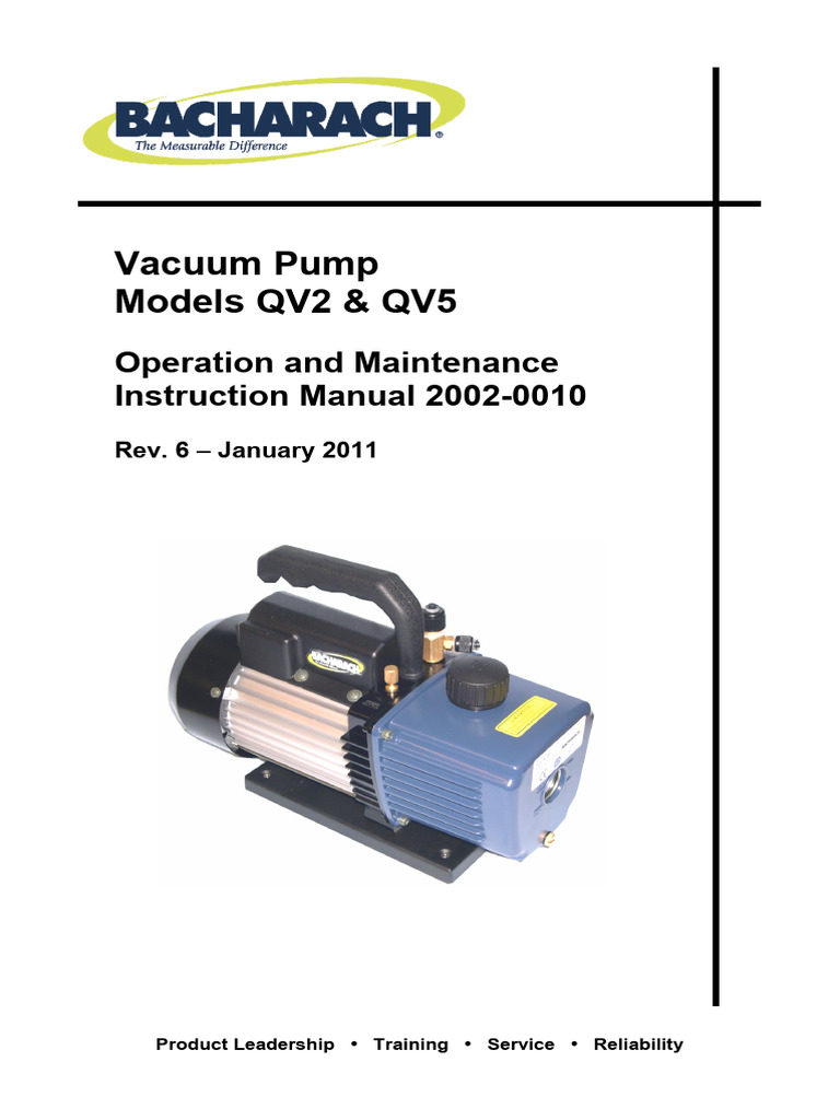 Vacuum Pump Manual | PDF