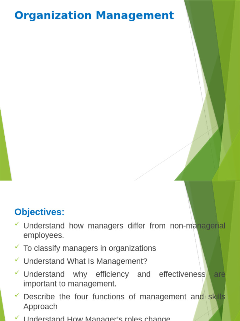 OrgMngt Introduction To Principles of Management | PDF
