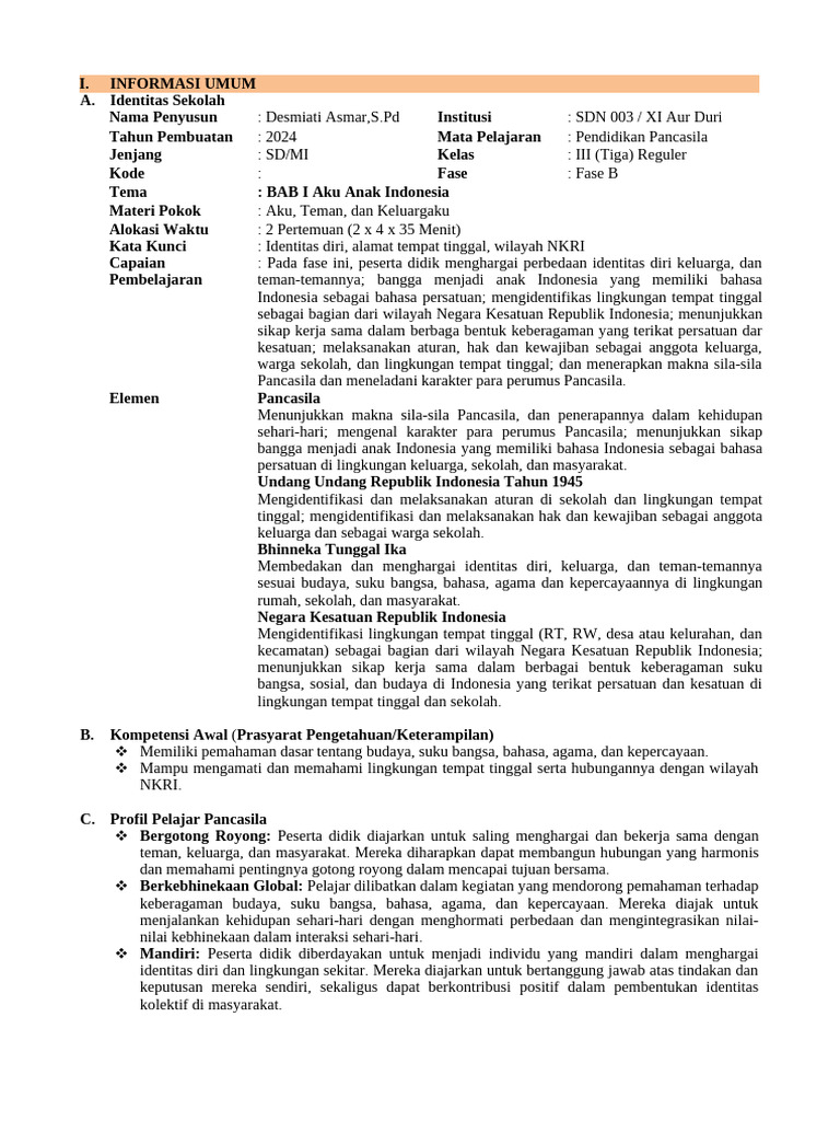 Modul Ajar Bab I Pertemuan 3 Dan 4 | PDF