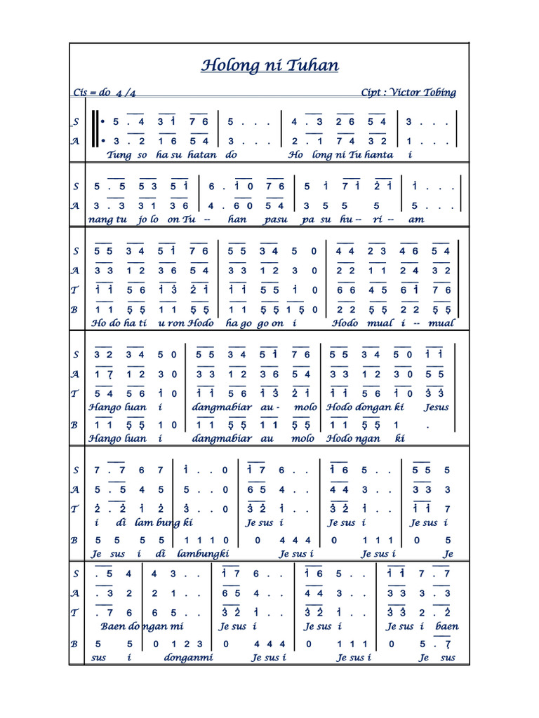 Holong Ni Tuhan (SATB) PDF