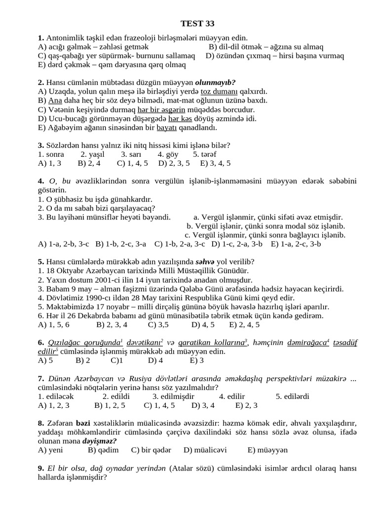 Test 33 | PDF