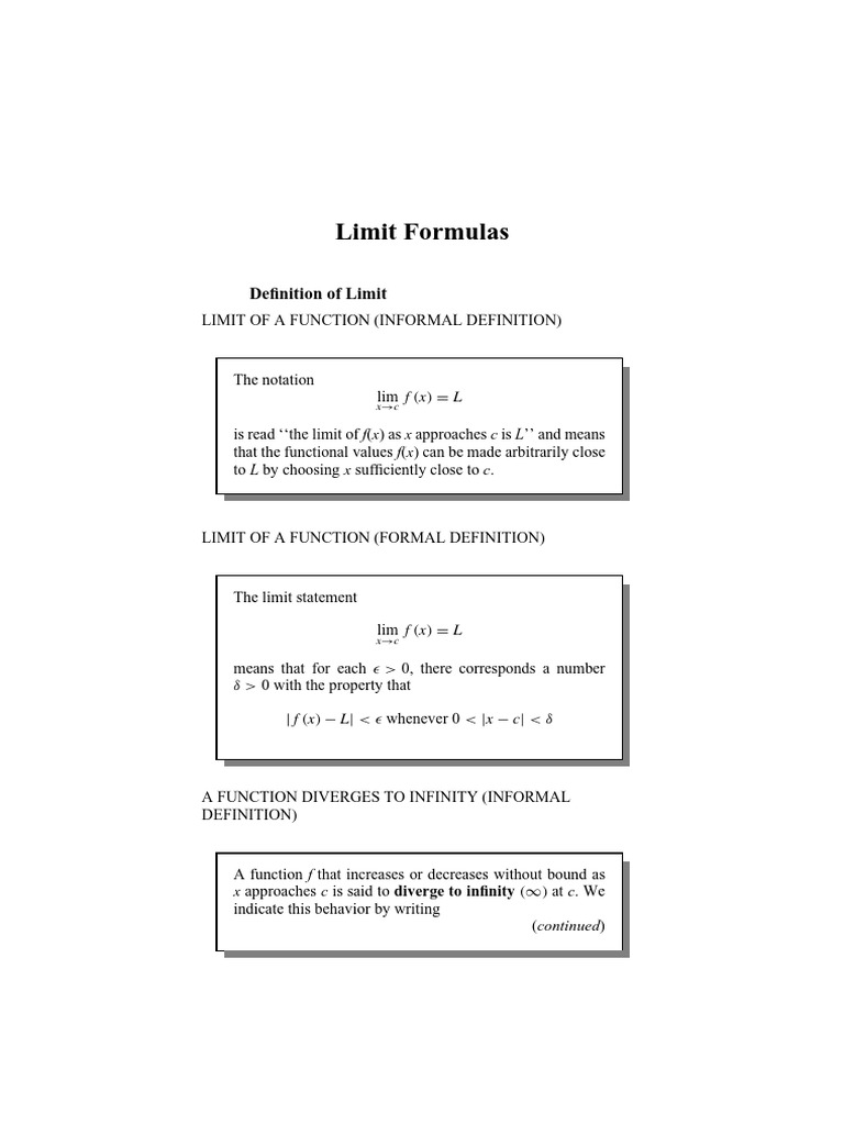 Limit | PDF