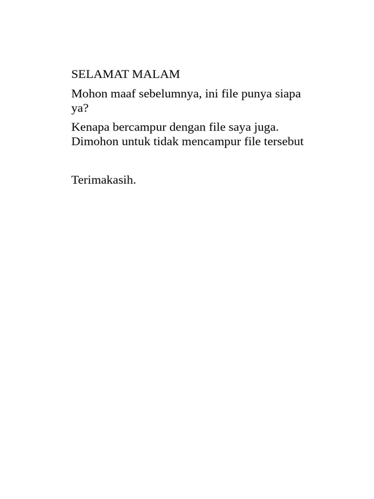Mohon dibaca ini file punya siapa pdf