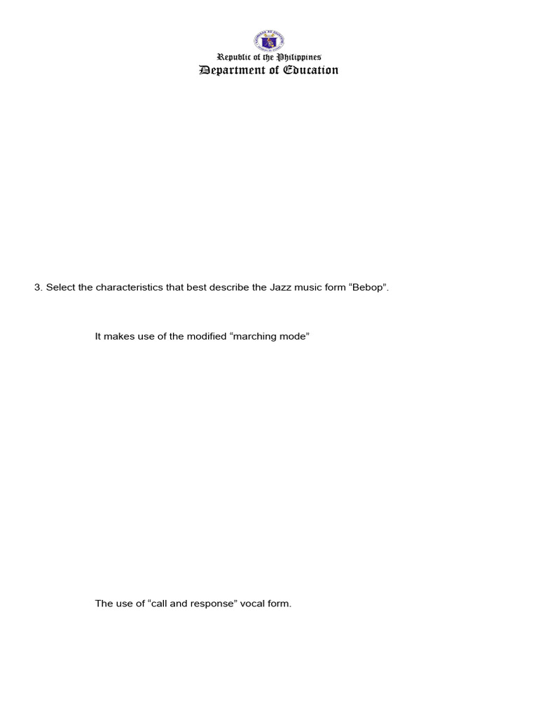 MAPEH 10 Second Quarter Exam 2024 | PDF