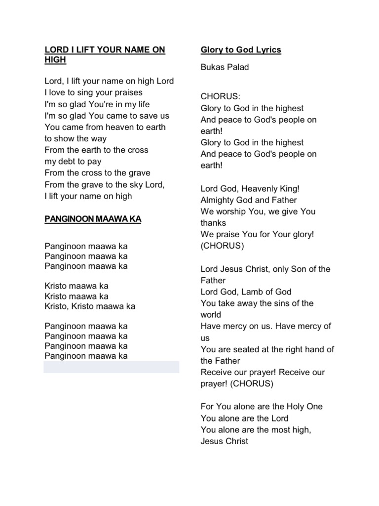 Mass Song Lyrics