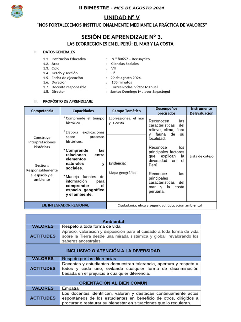 Unidad V Sesión 3 | PDF | Aprendizaje | Crecimiento personal y profesional
