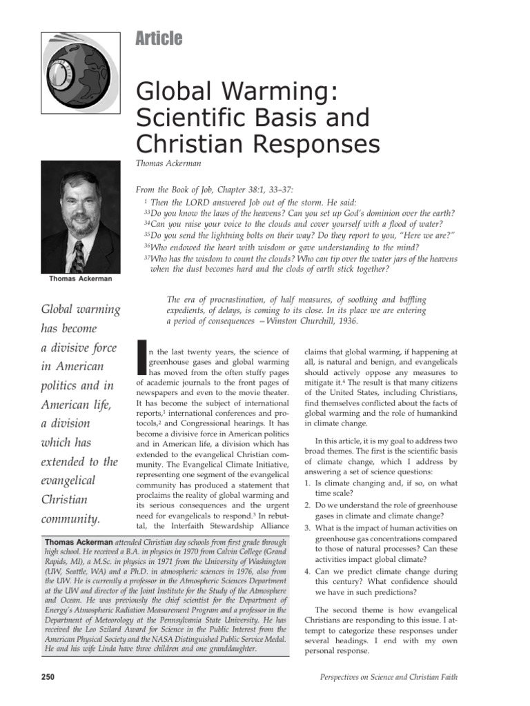 Scientific Basis of Climate Change | PDF