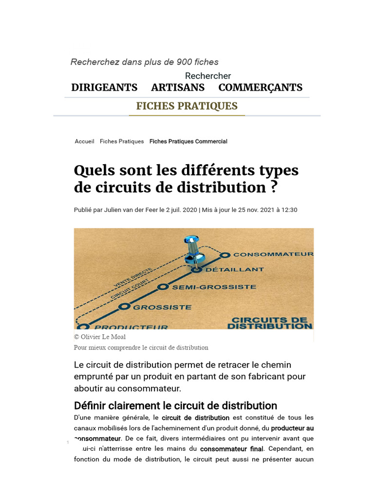 Pour Mieux Comprendre Le Circuit de Distribution | PDF
