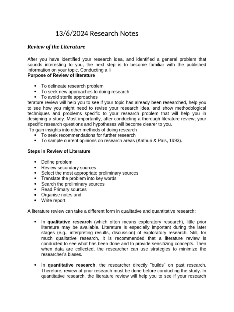 Resesarch Notes Excerpts 4.1 Class | PDF