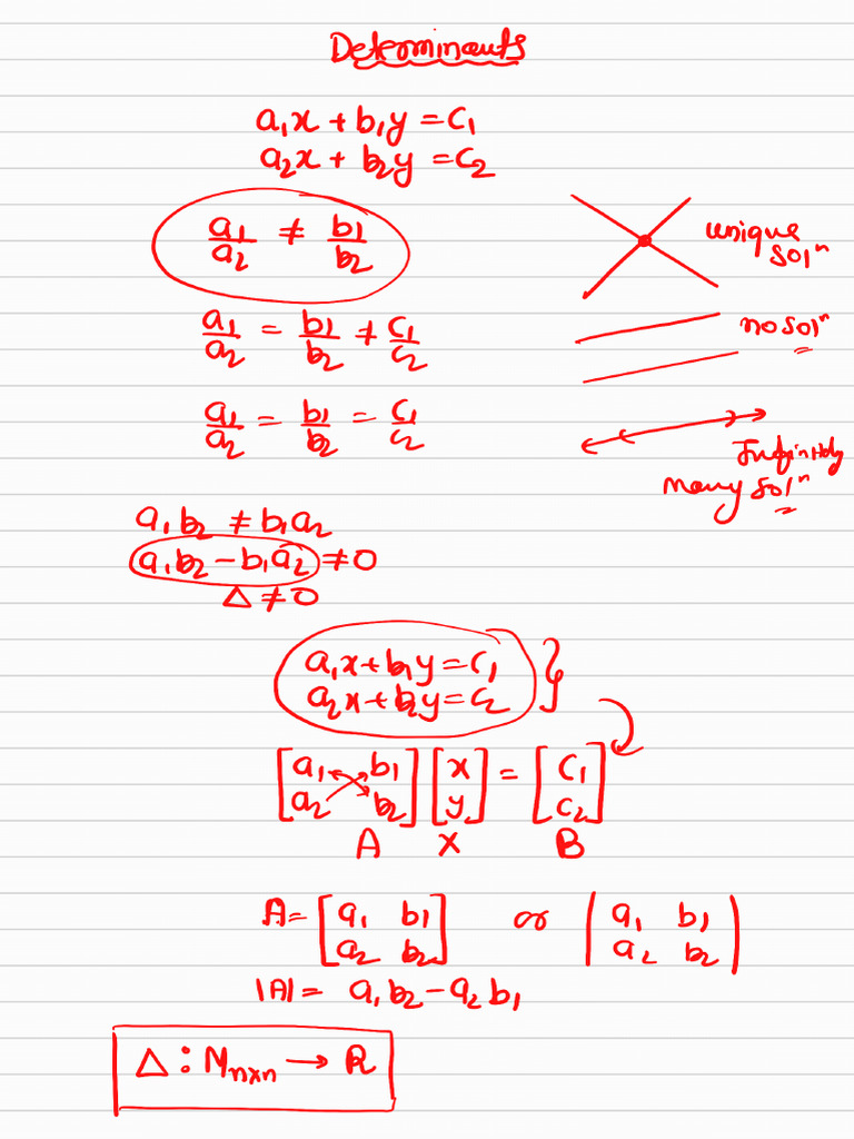 Determinants Notes | PDF