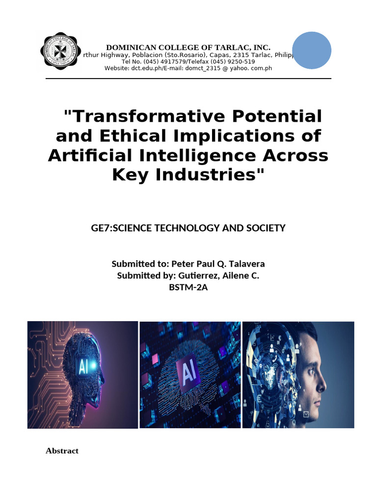 AI's Impact on Key Industries | PDF | Artificial Intelligence | Business